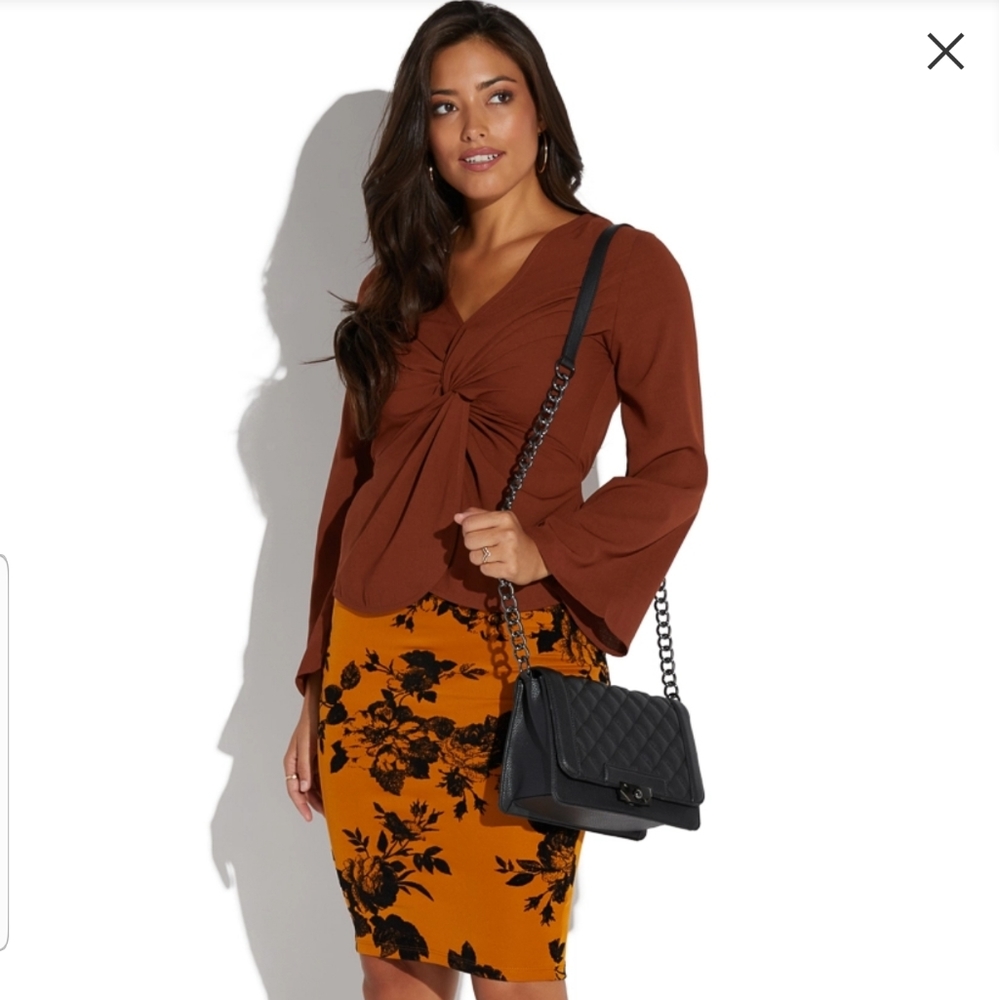 Twist Front Blouse, Size Small